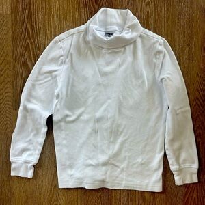 Kids’ size L Lands' End Classic White Turtleneck, never worn.